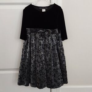 Stunning Black and Gray Kids Dress / Two Turtle Doves by Sweet Potatoes